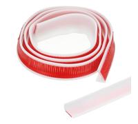 PATIKIL 39 Inch Collapsible Shower Threshold Water Dam Guard, Shower Stopper Barrier Self Adhesive Sink Splash Guard for Frameless Shower Door Bottom, White (0.8"Wx0.5"T)