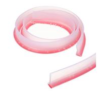 PATIKIL 39 Inch Collapsible Shower Threshold Water Dam Guard, Shower Stopper Barrier Self Adhesive Sink Splash Guards for Frameless Shower Door Bottom, Clear (1.2" Wx0.6 T)