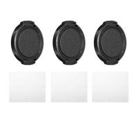 PATIKIL 39mm Lens Cap, 3 Pack Sides Pinch Snap Camera Lens Cover for Front Lens with Cloth, Suitable for 39mm Thread Universal DSLR Lenses for Nikon, for Fujifilm, for Pentax, for Leica