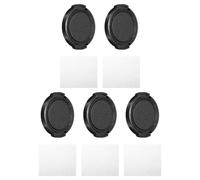 PATIKIL 39mm Lens Cap, 5 Pack Sides Pinch Snap Camera Lens Cover for Front Lens with Cloth, Suitable for 39mm Thread Universal DSLR Lenses for Nikon, for Fujifilm, for Pentax, for Leica