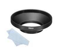 PATIKIL 39mm Lens Hood, Wide Angle Matte Surface Anti-reflective Inside Hood with Cleaning Cloth for Camera Lens, Black for Nikon, for Fujifilm, for Pentax, for Leica