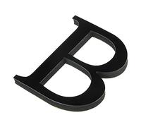 PATIKIL 3D Acrylic Alphabet Mirror Wall Stickers Letter B Self-Adhesive Home Decor Letter Sign Art Sticker Decal for DIY Home Decoration Black