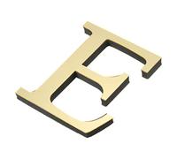 PATIKIL 3D Acrylic Alphabet Mirror Wall Stickers Letter E Self-Adhesive Home Decor Letter Sign Art Sticker Decal for DIY Home Decoration Light Gold