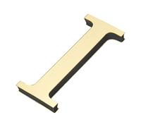 PATIKIL 3D Acrylic Alphabet Mirror Wall Stickers Letter I Self-Adhesive Home Decor Letter Sign Art Sticker Decal for DIY Home Decoration Light Gold