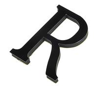 PATIKIL 3D Acrylic Alphabet Mirror Wall Stickers Letter R Self-Adhesive Home Decor Letter Sign Art Sticker Decal for DIY Home Decoration Black