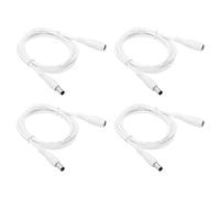 PATIKIL 3Ft Male to Female 5.5x2.5mm DC Power Extension Cable, 4 Pcs 24AWG Wire Adapter Connector Charging Cord for LED Strip DVR Router Camera, White