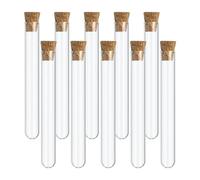 PATIKIL 3ml Test Tubes, 25pcs 2.95x0.39in Glass Clear Round Bottom Test Tube Containers with Stopper for Bead Party Candy Bath Salt Storage Scientific Experiment Plant Propagation