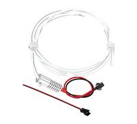 PATIKIL 3mm 1m PMMA Side Glow Fiber Optic Cable Kit, with LED Aluminum Illuminator 12V 1.5W Guide Light Source Decoration for Home DIY Lighting, Red