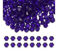 PATIKIL 3mm Bicone Crystal Beads, 600 Pcs Glass Faceted Bicone Beads Loose Spacer Bead for Jewelry Making Bracelet Necklace Earrings Wind Chimes Craft, Blue