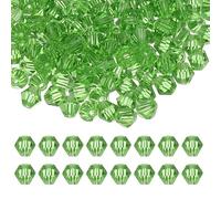 PATIKIL 3mm Bicone Crystal Beads, 600 Pcs Glass Faceted Bicone Beads Loose Spacer Bead for Jewelry Making Bracelet Necklace Earrings Wind Chimes Craft, Grass Green