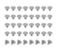 PATIKIL 3mm Diameter Silicone Hole Plug, 40 Pcs Round Snap in Type Locking Furniture Button Protective Cover Cap Head Fit for 2.5-3mm Hole for Seal Bulkhead Cylinder Hole, Grey