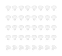 PATIKIL 3mm Diameter Silicone Hole Plug, 40 Pcs Round Snap in Type Locking Furniture Button Protective Cover Cap Head Fit for 2.5-3mm Hole for Seal Bulkhead Cylinder Hole, Translucent