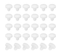 PATIKIL 3mm Diameter Silicone Round Snap, 30 Pcs in Type Locking Furniture Hole Plug Button Protective Cover Cap Head Fit for 2.5-3mm Hole for Seal Bulkhead Cylinder Hole, White