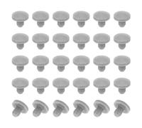 PATIKIL 3mm Diameter Silicone Round Snap, 30 Pcs in Type Locking Furniture Hole Plug Button Protective Cover Cap Head Fit for 2.5-3mm Hole for Seal Bulkhead Cylinder Hole, Grey