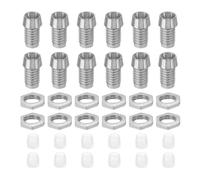 PATIKIL 3mm Emitting Diode Holder, 25 Pcs Plastic Chrome Plated LED Holder Clip Mounting Bracket Socket Cap Nuts for Lamp Bulb Bezel Mount Panel LED Display, Silver