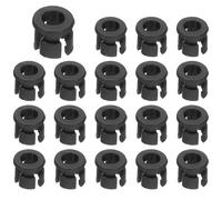 PATIKIL 3mm Emitting Diode Holder, 50 Pcs Plastic Flat LED Holder Clip Mounting Bracket Socket Cap for Lamp Bulb Bezel Mount Panel LED Display, Black