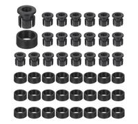 PATIKIL 3mm Emitting Diode Holder Kit, 50Pcs Plastic LED Holder Flat Clip Circle Cover Mounting Bracket Accessories for Lamp Bulb Bezel Mount Panel LED Display, Black