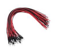PATIKIL 3mm LED Diode Light, 30 Pcs 3-6V DC Pre Wired Mini LED Lights Bulb Light-emitting Lamp for RC DIY Indicator Lighting, Pink