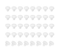 PATIKIL 3mm Silicone Hole Plug, 40 Pcs White Round Snap, Fit for 2.5-3mm Hole, Dustproof & Waterproof