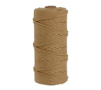 PATIKIL 3mm x 109 Yard Macrame Cord, Soft Cotton Colored Macrame Yarn Rope String 4 Strand Twisted for Wall Hanging Plant Hanger Dreamcatcher DIY Knitting Supplies, Caramel Color