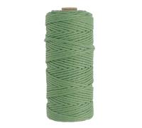 PATIKIL 3mm x 109 Yard Macrame Cord, Soft Cotton Colored Macrame Yarn Rope String 4 Strand Twisted for Wall Hanging Plant Hanger Dreamcatcher DIY Knitting Supplies, Fruit Green