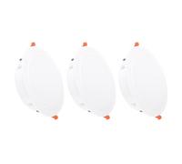 PATIKIL 3Pack 6.5" Spring Ceiling Cover Plate, Recessed Light Trim Wall Mount Downlight Hole Cap Decorative Panel with Buckle Suitable for 4.9-6.1" Round Hole Glass Ceiling Openings, White