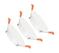 PATIKIL 3Pcs 100mm/3.9" Diameter Metal Ceiling Hole Cover Plate, Downlight Hole Trim Wall Mount Decorative Cap Access Panel for 2.8-3.2inch Round Ceiling and Wall Openings, Matte White