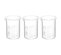 PATIKIL 3Pcs 10ml Low Form Glass Beaker, 3.3 Borosilicate Glass Graduated Printed Scale Measuring Cups with Spout for Kitchen Lab Liquids