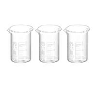 PATIKIL 3Pcs 5ml Low Form Glass Beaker, 3.3 Borosilicate Glass Graduated Printed Scale Measuring Cups with Spout for Kitchen Lab Liquids