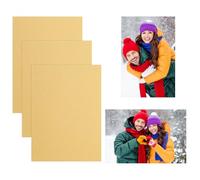 PATIKIL 3Pcs 6x8 Sublimation Blanks, Aluminum Sublimation Metal Photo Sign Prints Home Decor for DIY Souvenir Wall Frame Living Room Bedroom Decoration Design Work, Pearl Gold