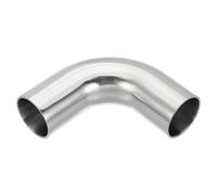 PATIKIL 3pcs 90 Degree Mandrel Bend Elbow, 1 1/4 Inch OD Steel Exhaust Elbow Piping Connector 316 Stainless 85mm for Exhaust Pipe Stair Handrail HVAC