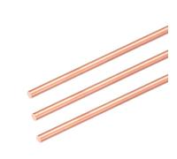 PATIKIL 3Pcs 99.99% Pure Copper Round Rod, 2mm / 0.08" Dia 12.6" Length Bare Copper cu Metal Rod Lathe Bar Stock for DIY Metal Craft Hobbies Gardening Industry Decoration