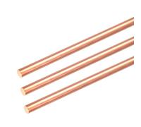 PATIKIL 3Pcs 99.99% Pure Copper Round Rod, 5mm / 0.2" Dia 12.6" Length Bare Copper cu Metal Rod Lathe Bar Stock for DIY Metal Craft Hobbies Gardening Industry Decoration
