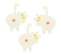 PATIKIL 3PCS Cat Coasters, 15CM Cute Coasters Cat Butt Crochet Funny for Desk Adults Home Decor Drinks Gifts Coffee, White