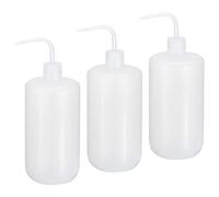 PATIKIL 3pcs Clear LDPE 1L Squeeze Bottle, Narrow Mouth, Leak Proof, Lightweight, Reusable, Adult, BPA Free, Lab Cleaning, Washing, Irrigation, Liquid Storage, Dispensing Liquids