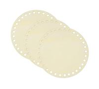 PATIKIL 3Pcs Crochet Basket Base, 6 Inch Round Basket Bottoms Shaper Blank Wooden Base Bag Making Supplies Weaving Knitting Kit for DIY Crochet Shoulder Bag Handbag Purse Craft