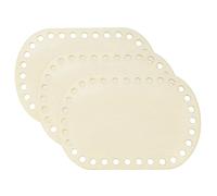 PATIKIL 3Pcs Crochet Basket Base, 6 x 4 Inch Oval Basket Bottoms Shaper Blank Wooden Base Bag Making Supplies Weaving Knitting Kit for DIY Crochet Shoulder Bag Handbag Purse Craft
