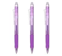 PATIKIL 3Pcs Erasable Gel Pens, 0.5mm Fine Point Retractable Heat Erasable Marking Pen Comfortable Grip Make Mistakes Disappear for Drawing Writing Planner Office Home, Purple Ink