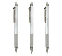 PATIKIL 3Pcs Erasable Gel Pens, 0.5mm Glitter Retractable Fine Point Heat Erasable Scented Pens Smooth Writing Markers with Strawberry Scent for Scrapbooking Painting Writing, Silver Grey