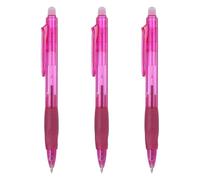 PATIKIL 3Pcs Erasable Gel Pens, 0.5mm Retractable Fine Point Heat Erasable Marking Pen Smooth Writing Fabric Markers for Sewing Drawing Writing Planner, Rose Red Ink