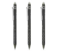 PATIKIL 3Pcs Erasable Gel Pens, 0.5mm Retractable Fine Point Heat Erasable Marking Pen Smooth Writing Fabric Markers for Sewing Drawing Writing Planner, Black