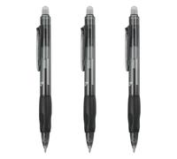 PATIKIL 3Pcs Erasable Gel Pens, 0.5mm Retractable Fine Point Heat Erasable Marking Pen Smooth Writing Fabric Markers for Sewing Drawing Writing Planner, Black Ink