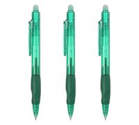 PATIKIL 3Pcs Erasable Gel Pens, 0.5mm Retractable Fine Point Heat Erasable Marking Pen Smooth Writing Fabric Markers for Sewing Drawing Writing Planner, Green Ink