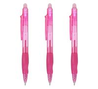 PATIKIL 3Pcs Erasable Gel Pens, 0.5mm Retractable Fine Point Heat Erasable Marking Pen Smooth Writing Fabric Markers for Sewing Drawing Writing Planner, Light Pink Ink