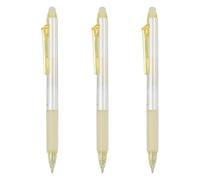 PATIKIL 3Pcs Erasable Gel Pens, 0.7mm Glitter Retractable Fine Point Heat Erasable Scented Pens Smooth Writing Markers with Strawberry Scent for Scrapbooking Painting Writing, Light Yellow