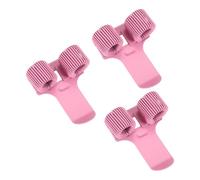 PATIKIL 3Pcs Pen Clip, 2 Holes Pen Holder Clip Metal Portable Spring Loop Organizer Universal for Notebook Journal Highlighter Office Business Pocket Clipboard Whiteboard, Pink
