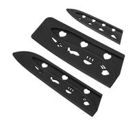 PATIKIL 3Pcs Plastic Safety Knife Cover Sleeves Set, Universal Blade Covers Chopping Knife Guard Blade Protector for Kitchen Bar, Black