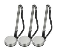PATIKIL 3Pcs Secure Pen with Adhesive Chain and Security Pen Holder, Reception Counter Pens Desktop Pen Black Ink Refills for Desk Workplace Office Home Supplies, Round Base, Gray