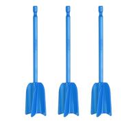 PATIKIL 3Pcs Silicone Resin Mixer Paddles, 6.5" ABS Plastic Paint Stirrers Paint Mixer Drill Attachment Epoxy Stirrer for Resin Silicone Paddle Works with 1/4" Hex Shank, Blue