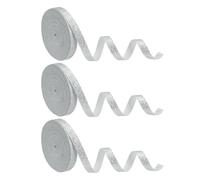 PATIKIL 3Roll Sparkly Ribbon, 1cm x 9m Metallic Glitter Ribbon Gift Wrapping Fabric Rolls for DIY Crafts Gift Wrapping Holiday Wedding Birthday Party Home Decoration, Silver
